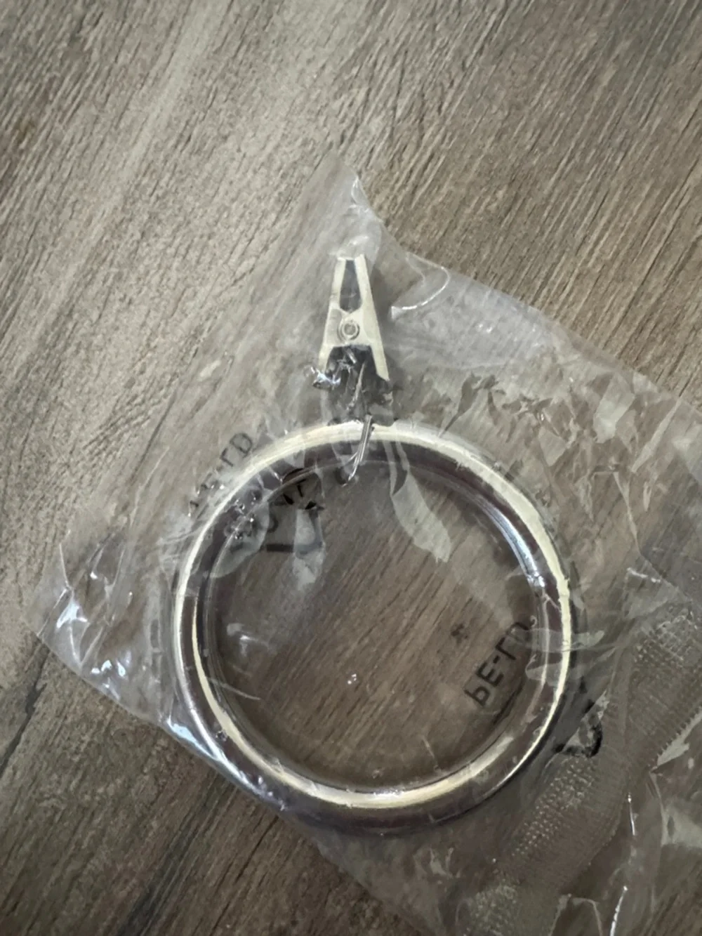 Pottery Barn silver curtain ring with clip. Set of 10. - Picture 2 of 3
